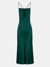 Завантажте зображення в переглядач галереї, SERENITY | Шовкова сукня-комбінація &quot;Flatter midi&quot; Emerald
