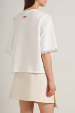 Завантажте зображення в переглядач галереї, NYNI [ex VISH] | Футболка Simple з мереживними рукавами short
