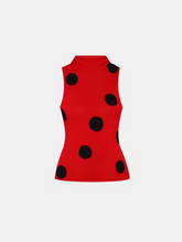 Завантажте зображення в переглядач галереї, WARM HUGS ONLY | Вʼязаний топ у горох із шаликом
