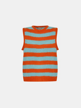 Завантажте зображення в переглядач галереї, WARM HUGS ONLY | Безрукавка ручної в‘язки в смужку
