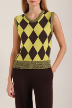 Завантажте зображення в переглядач галереї, WARM HUGS ONLY | Жилет в'язаний Chessboard
